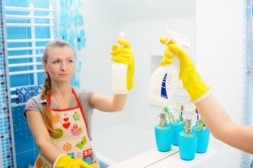 Cleaner Queenspark cleaning team starting a service in a home