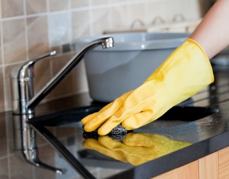 Professional patio cleaning equipment used on a Queenspark garden patio
