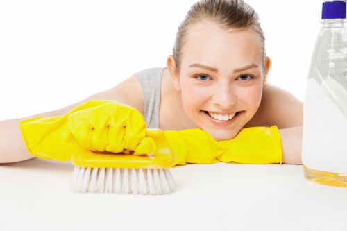 Customer completing a safe Cleaner Queenspark payment