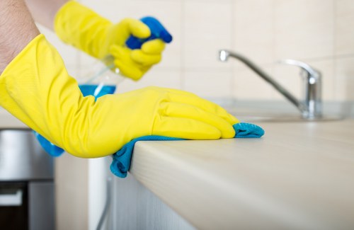Restoring the shine of a hard floor in a Queenspark residence