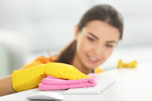 Local cleaner preparing a kitchen for one off cleaning in Queenspark